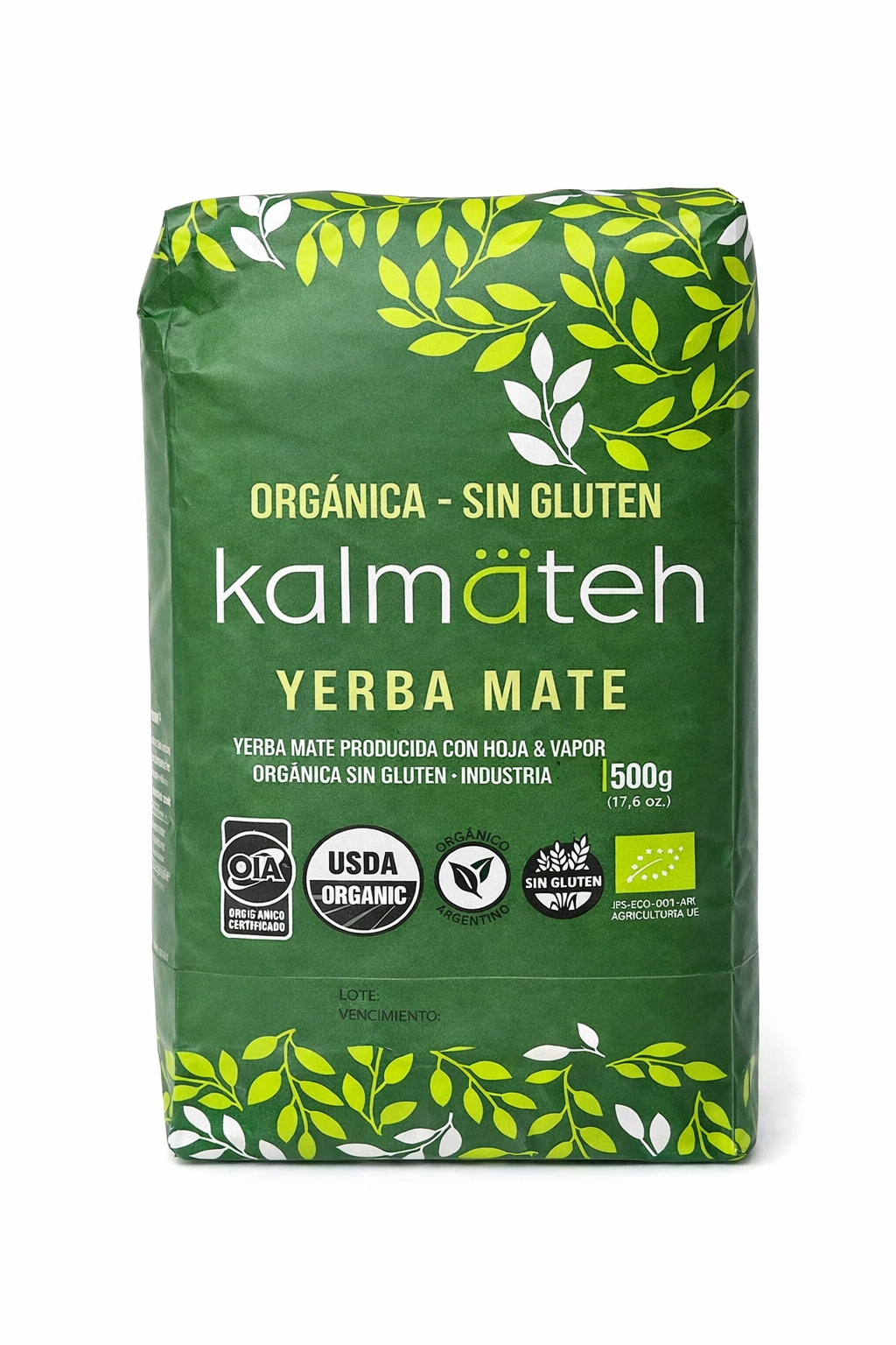 Yerba Mate Orgánica Kalmateh 500g – Sin Gluten