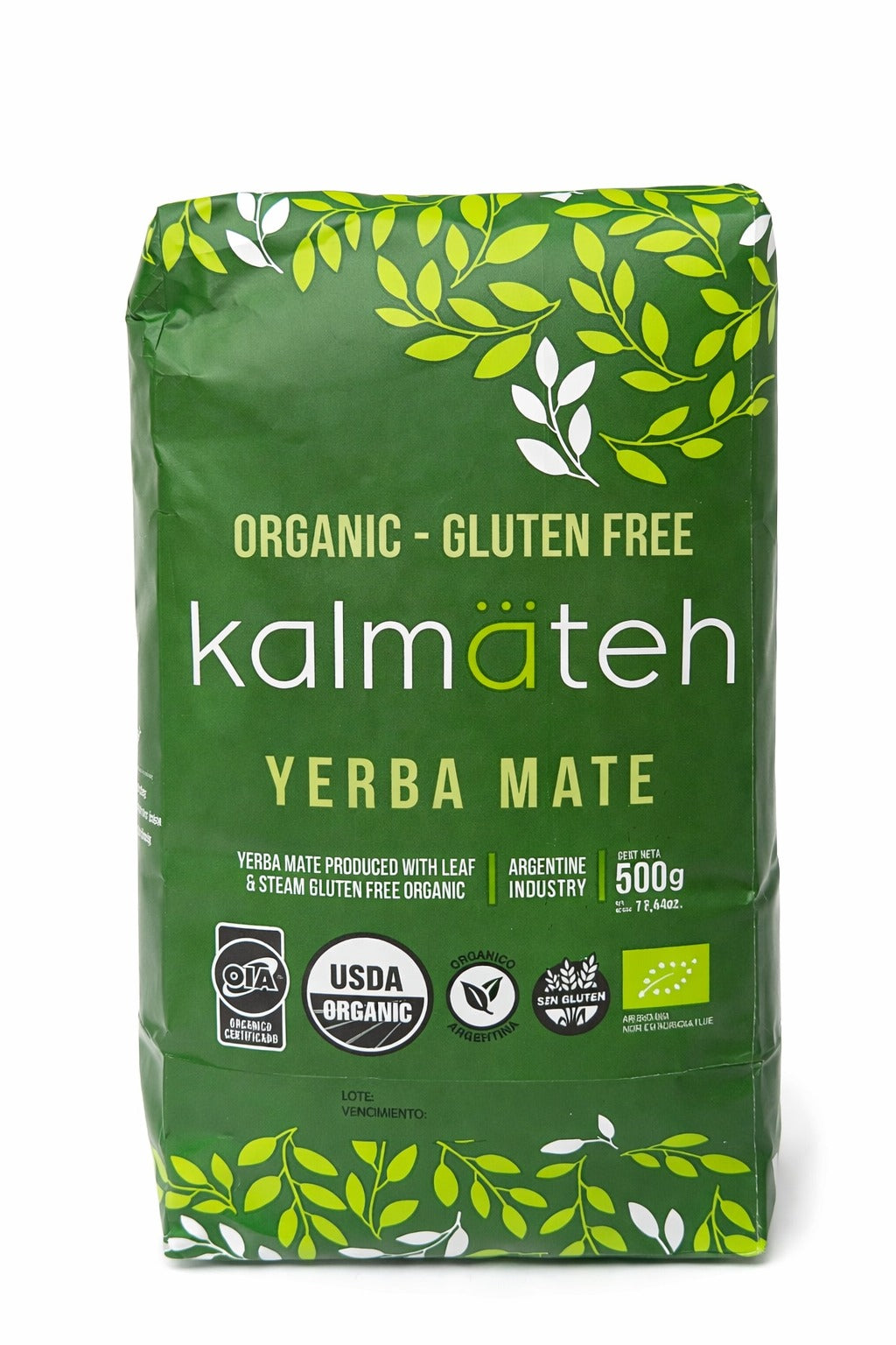 Yerba Mate Orgánica Kalmateh 500g – Sin Gluten